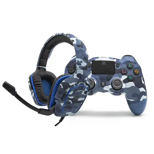 Xtreme 90432 mando y volante Azul Bluetooth Gamepad Analógico/Digital PlayStation