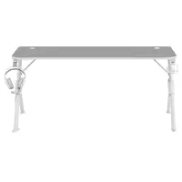 Mars Gaming MGDXL, Mesa Gaming Ergonómica, Soporte Auriculares y Bebida, Escritori