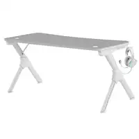 Mars Gaming MGDXL, Mesa Gaming Ergonómica, Soporte Auriculares y Bebida, Escritori