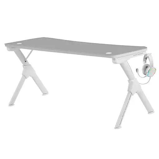 Mars Gaming MGDXL, Mesa Gaming Ergonómica, Soporte Auriculares y Bebida, Escritori