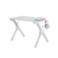 Mars Gaming MGDRGB, Mesa Ergonómica Gaming RGB, Soporte Auriculares y Bebida, Escr