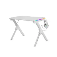 Mars Gaming MGDRGB, Mesa Ergonómica Gaming RGB, Soporte Auriculares y Bebida, Escr