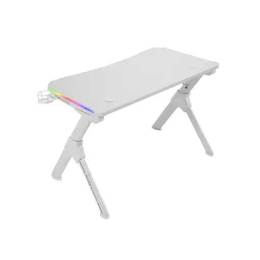 Mars Gaming MGDRGB, Mesa Ergonómica Gaming RGB, Soporte Auriculares y Bebida, Escr