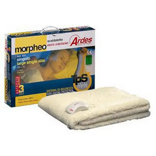 Ardes Morpheo 412 Calentador de cama eléctrico 60 W Beige Poliéster, Lana