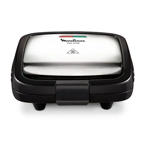 Moulinex SZ192D sandwichera 700 W Negro, Acero inoxidable