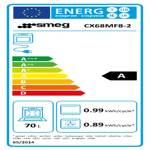 Smeg CX68MF8-2 cocina Cocina independiente Eléctrico Encimera de gas Acero inoxida