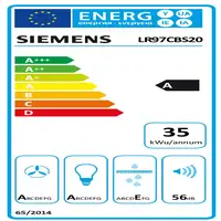 Siemens iQ500 LR97CBS20 campana De techo Negro, Blanco A 760 m³/h