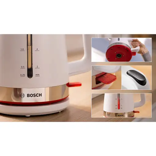 Bosch TWK4M221 tetera eléctrica 1,7 L 2400 W Blanco