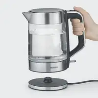 Severin WK 3420 tetera eléctrica 1,7 L 2200 W Negro, Acero inoxidable, Transparent