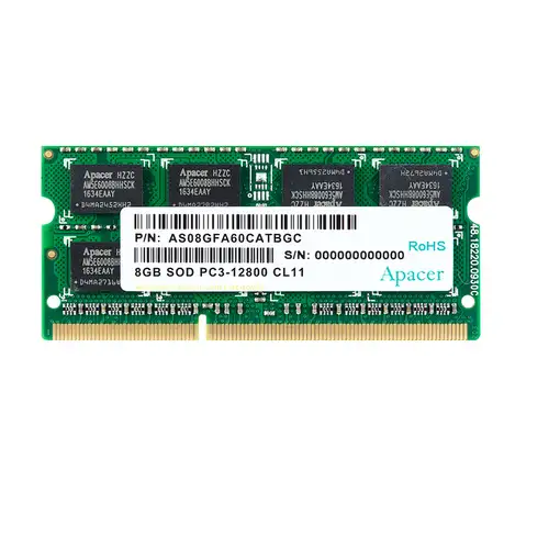 Apacer AS08GFA60CATBGJ módulo de memoria 8 GB 1 x 8 GB DDR3 1600 MHz