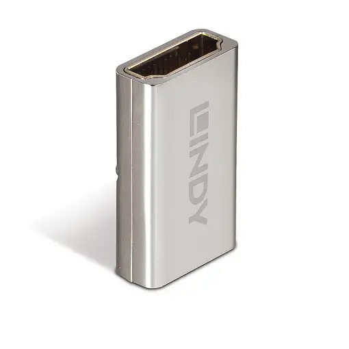Lindy 41511 cambiador de género para cable HDMI 2.1 Plata