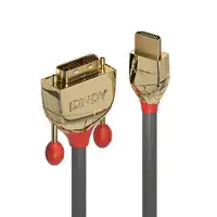 Lindy 36199 adaptador de cable de vídeo 15 m HDMI tipo A (Estándar) DVI-D Oro