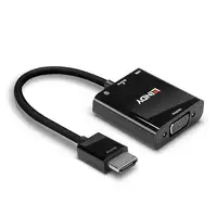 Lindy 38285 adaptador de cable de vídeo 0,1 m HDMI tipo A (Estándar) VGA (D-Sub) N