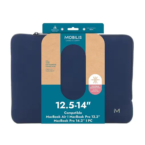 Mobilis 049021 maletines para portátil 35,6 cm (14") Funda Azul, Gris