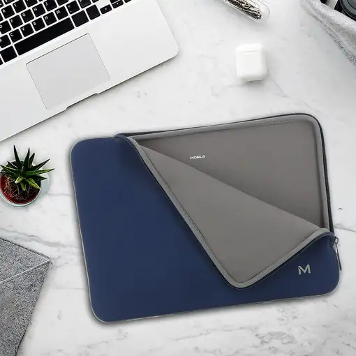 Mobilis 049021 maletines para portátil 35,6 cm (14") Funda Azul, Gris