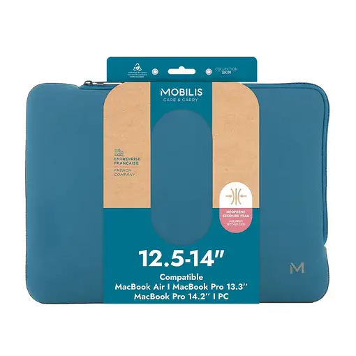 Mobilis 049018 maletines para portátil 35,6 cm (14") Funda Azul, Gris