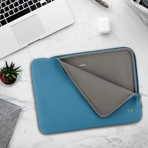 Mobilis 049018 maletines para portátil 35,6 cm (14") Funda Azul, Gris