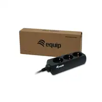 Equip 333280 base múltiple 1,1 m 3 salidas AC Negro