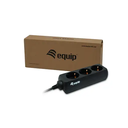 Equip 333280 base múltiple 1,1 m 3 salidas AC Negro