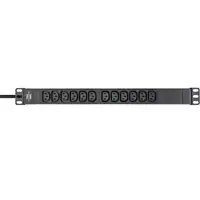 Brennenstuhl 1390007112 base múltiple 2 m 12 salidas AC Interior Negro, Plata