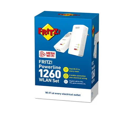 FRITZ!Powerline 1260 WLAN Set 1200 Mbit/s Ethernet Wifi Blanco 2 pieza(s)