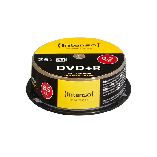 Intenso DVD+R 8.5GB 8x Double Layer 25er Cakebox 8,5 GB DVD+R DL 25 pieza(s)