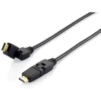 Equip 119365 Cable HDMI 2.0 giratorio, 5,0 m, conector giratorio, 4K/30 Hz