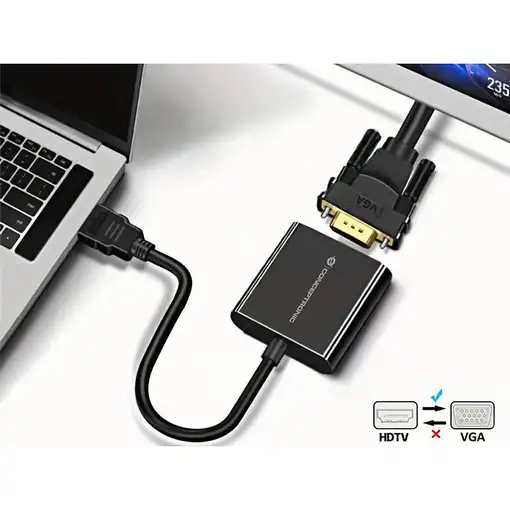 Conceptronic ABBY20B adaptador de cable de vídeo 0,25 m HDMI tipo A (Estándar) VGA