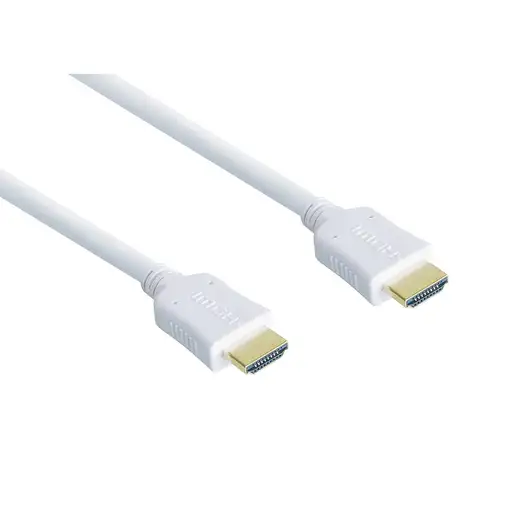 Alcasa 2m, 2xHDMI cable HDMI HDMI tipo A (Estándar) Blanco