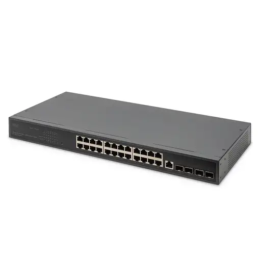 Digitus Conmutador de 24 puertos 10/100/1000 + 4SFP+ UPLINK, 19", características