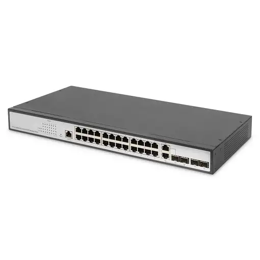Digitus Conmutador Gigabit Ethernet Layer 2, 24 puertos, 2 puertos combinados RJ45
