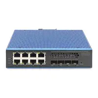 Digitus Conmutador PoE industrial L3 Managed Gigabit Ethernet de 8 + 4 puertos Upl