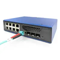 Digitus Conmutador PoE industrial L3 Managed Gigabit Ethernet de 8 + 4 puertos Upl