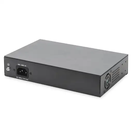 Digitus Conmutador Gigabit de 8 puertos con 6 puertos PoE, 2 RJ45, 2 SFP Uplink, 8