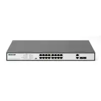 Digitus 16 Port Fast Ethernet PoE Switch, 19 Inch, Unmanaged, 2 Uplinks