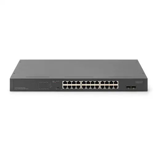 Digitus Conmutador de red Gigabit de 24 puertos, 19 pulgadas, 2 puertos Uplink, SF