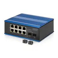 Digitus Conmutador PoE Gigabit Ethernet industrial de 8 + 2 puertos