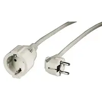 Hama | Cable con enchufe de 2m, seguro, resistente, color blanco.