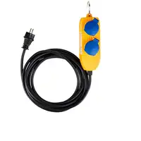 Brennenstuhl 1169200010 base múltiple 5 m 4 salidas AC Exterior Azul, Amarillo
