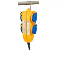 Brennenstuhl 1169200010 base múltiple 5 m 4 salidas AC Exterior Azul, Amarillo