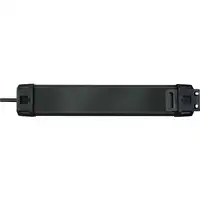 Brennenstuhl 1951140300 base múltiple 1,8 m 4 salidas AC Interior Negro