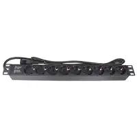 Alcasa GC-N0107 base múltiple 1,8 m 9 salidas AC Interior Negro