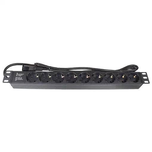 Alcasa GC-N0107 base múltiple 1,8 m 9 salidas AC Interior Negro
