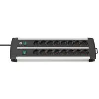 Brennenstuhl 1391000916 base múltiple 3 m 16 salidas AC Interior Negro, Blanco