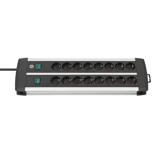 Brennenstuhl 1391000916 base múltiple 3 m 16 salidas AC Interior Negro, Blanco