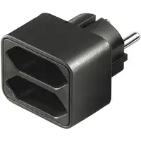 Goobay NK 002 adaptador de enchufe eléctrico Tipo C (Europlug) Negro