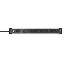 Brennenstuhl 1391010800 base múltiple 3 m 8 salidas AC Interior Negro, Plata