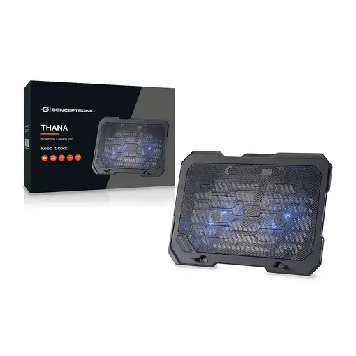Conceptronic THANA01B almohadilla fría 39,6 cm (15.6") Negro