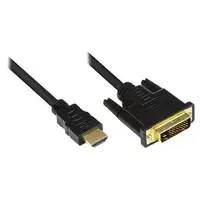 Alcasa 1m HDMI/DVI-D Negro