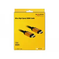DeLOCK 85728 cable HDMI 1,5 m HDMI tipo A (Estándar) Negro, Oro